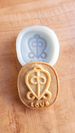 Adinkra Love Silicone Cookie Mold