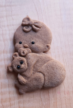 Baby In Diaper With Binky Silicone Cookie Mold