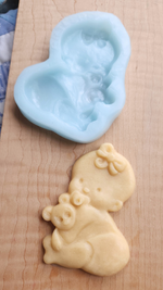 Baby In Diaper With Binky Silicone Cookie Mold