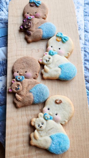 Baby In Diaper With Binky Silicone Cookie Mold