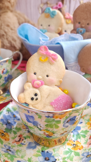 Baby In Diaper With Binky Silicone Cookie Mold