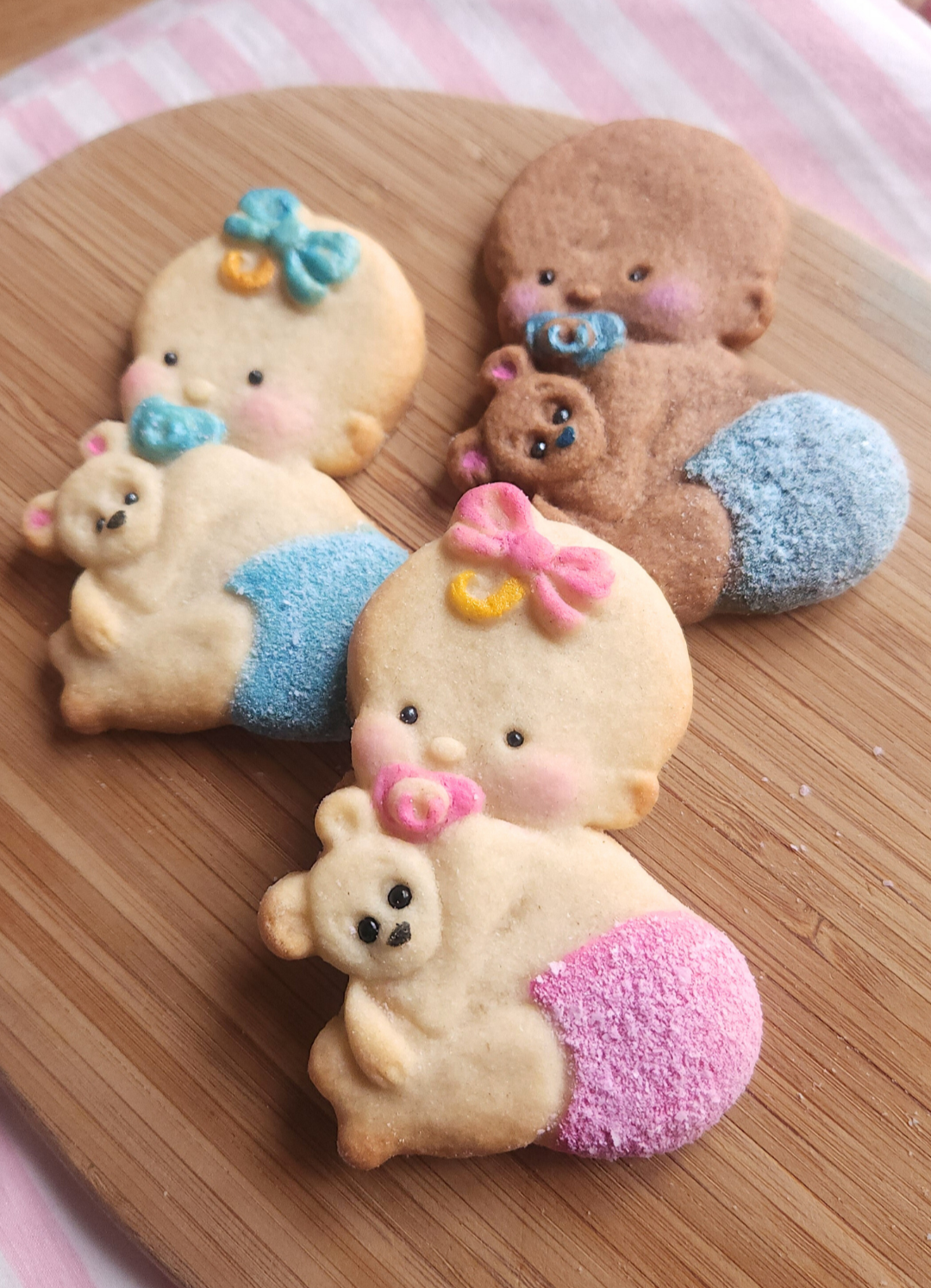 Baby In Diaper With Binky Silicone Cookie Mold