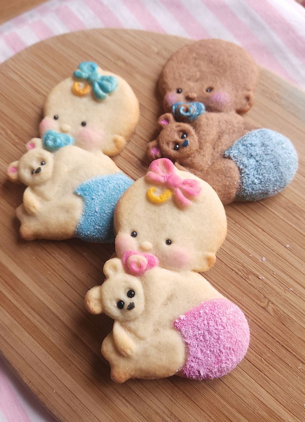 Baby In Diaper With Binky Silicone Cookie Mold