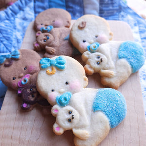 Baby In Diaper With Binky Silicone Cookie Mold