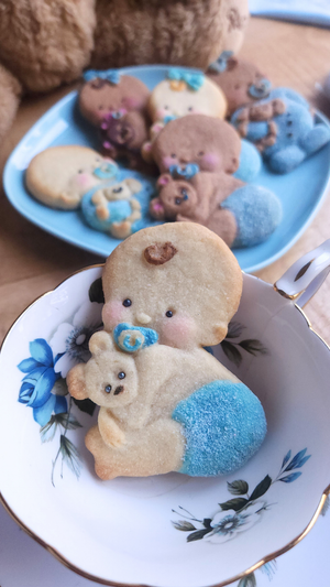 Baby In Diaper With Binky Silicone Cookie Mold
