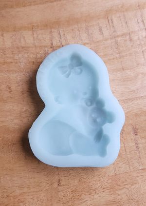Baby In Diaper With Binky Silicone Cookie Mold