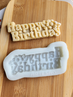 Happy Birthday Flower Silicone Cookie Mold