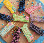 Happy Birthday Flower Silicone Cookie Mold