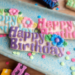 Happy Birthday Flower Silicone Cookie Mold