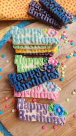 Happy Birthday Flower Silicone Cookie Mold
