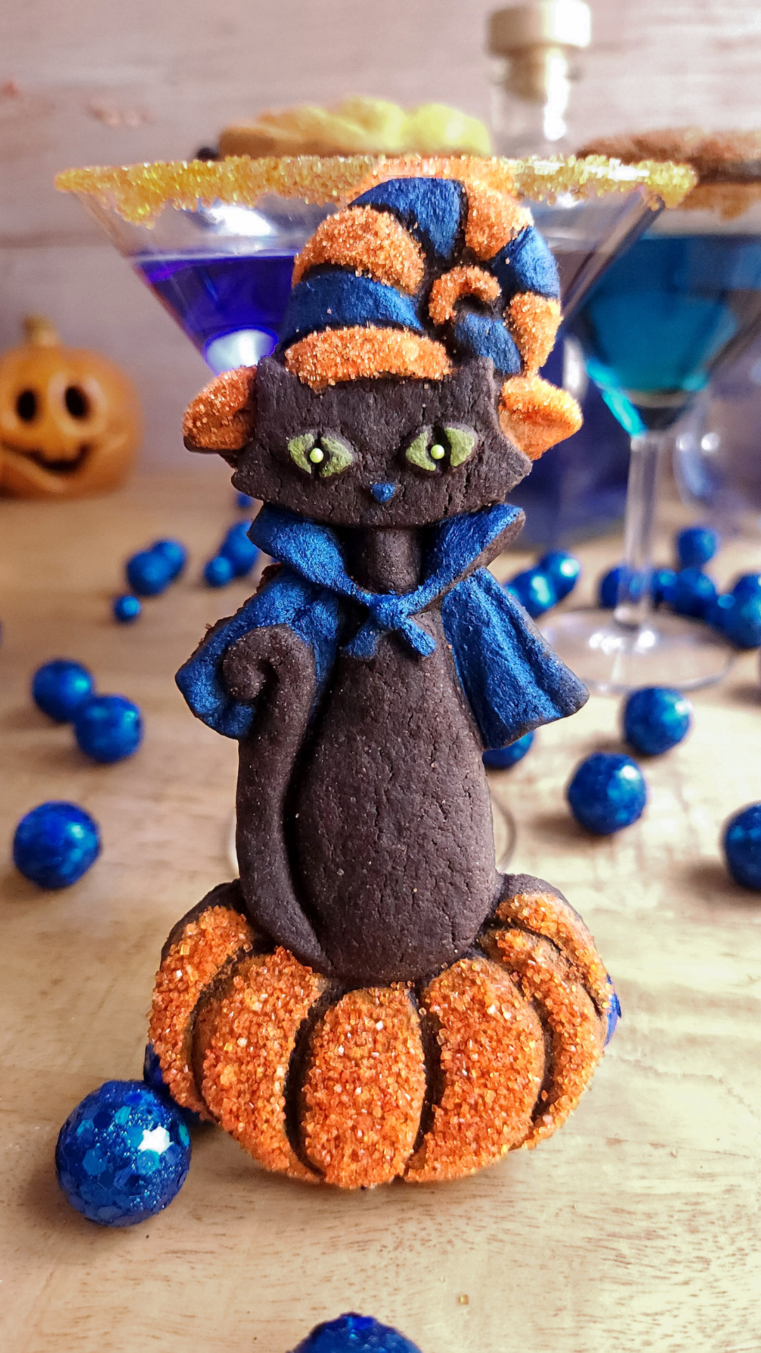 Retro Halloween Cat Witch Silicone Cookie Mold