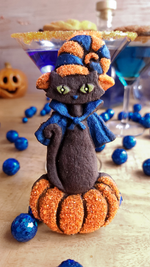 Retro Halloween Cat Witch Silicone Cookie Mold