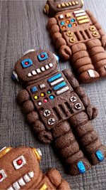 Retro Robot Silicone Cookie Mold