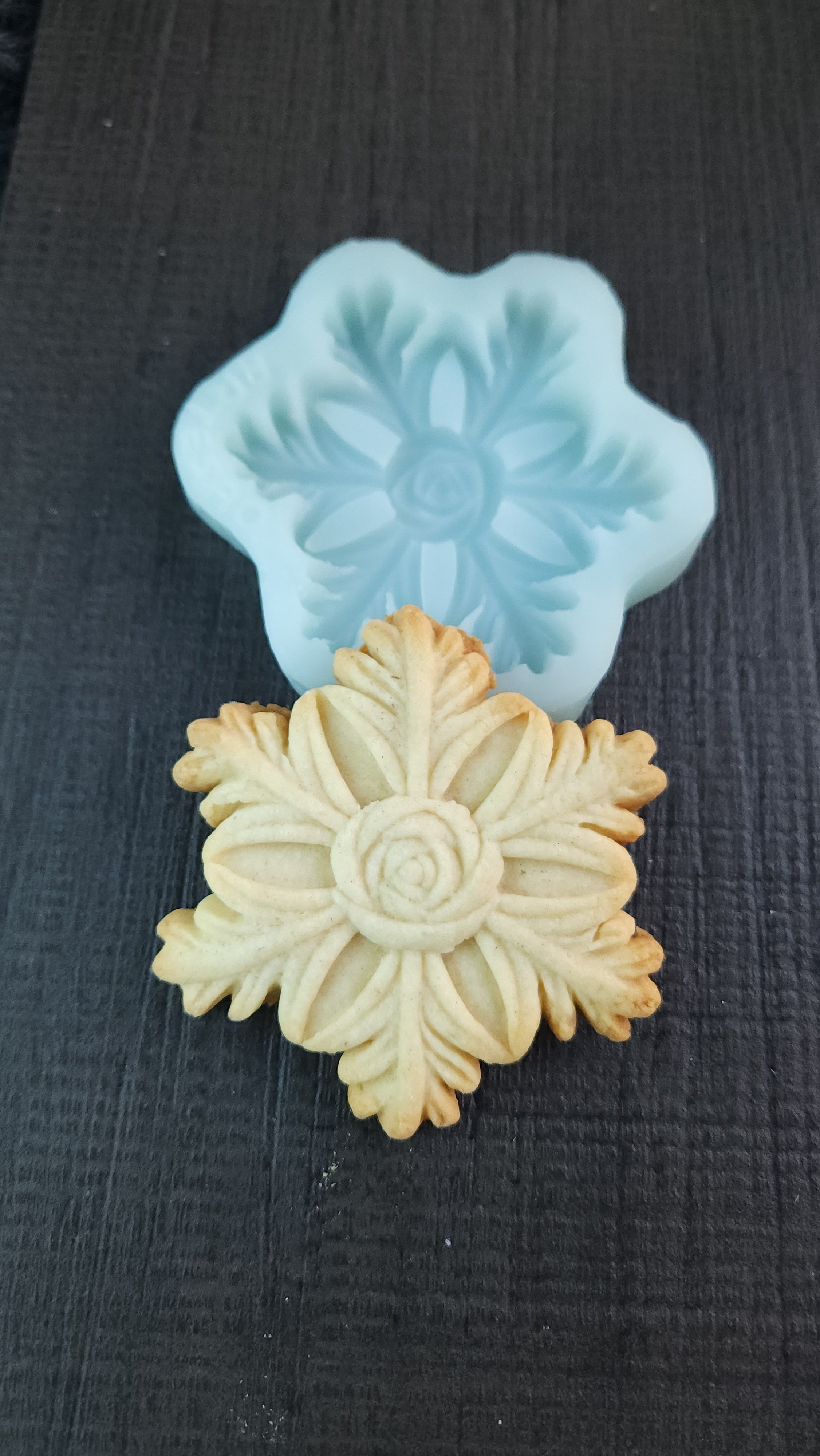 Rose Snowflake Silicone Cookie Mold