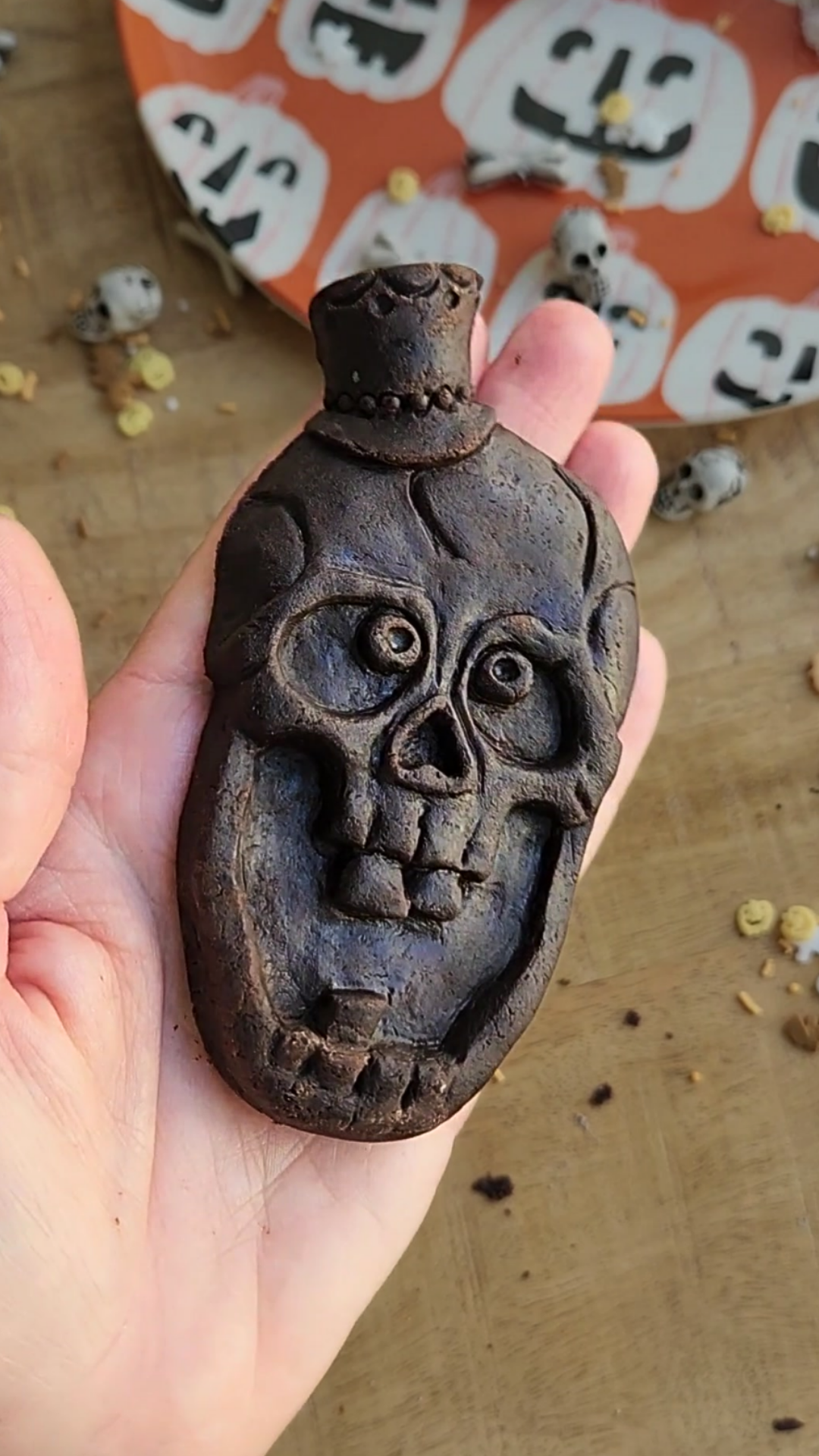 Silly Skull With Hat Silicone Cookie Mold
