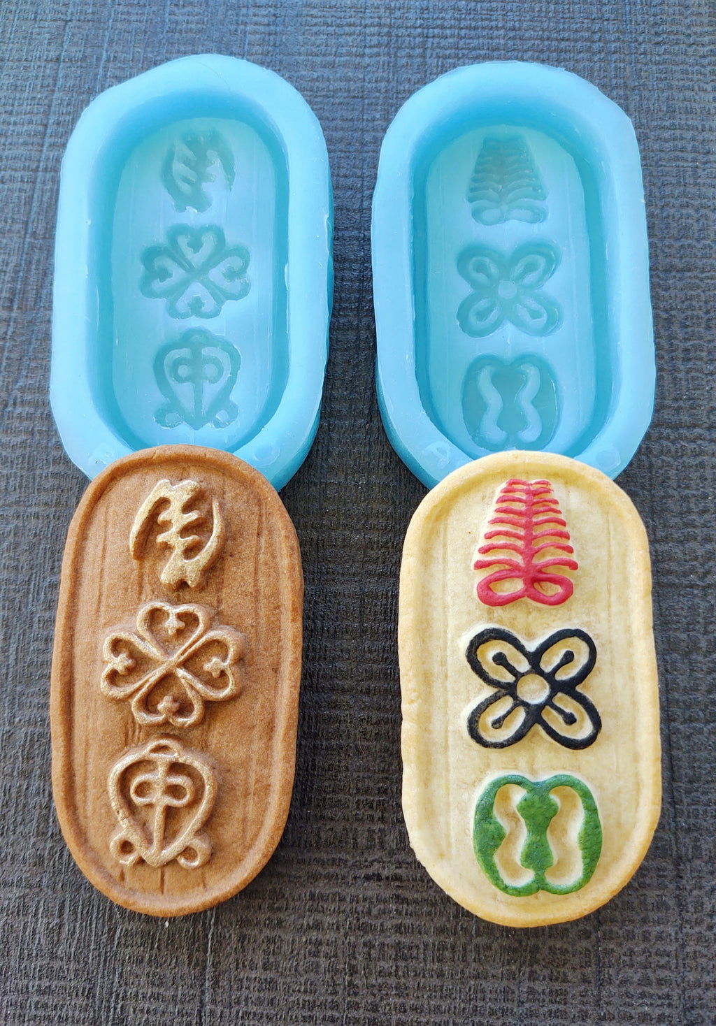 African Adinkra Symbol Silicone Cookie Mold Set
