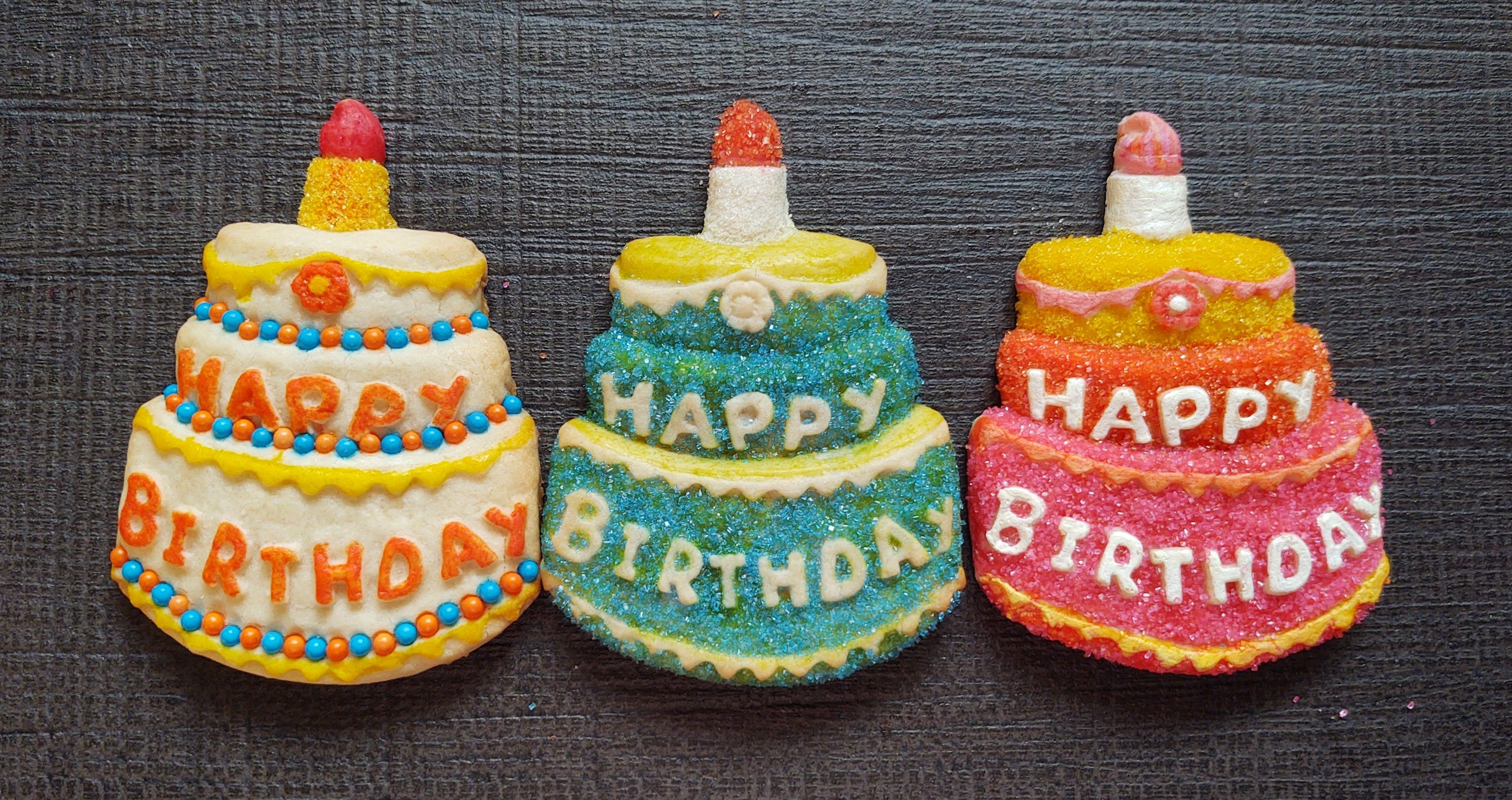 Happy Birthday Cake Silicone Cookie Mold