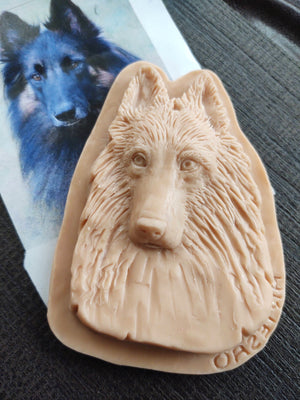 Belgian Tervuren Dog Silicone Cookie Mold