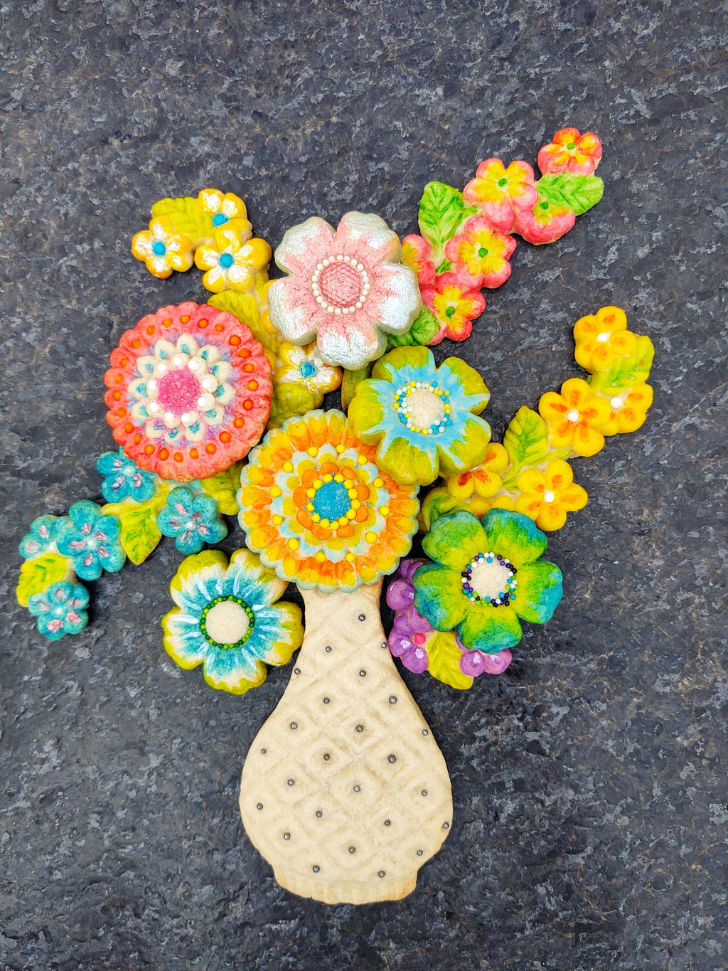 Vase & Flower Bouquet Silicone Cookie Mold Set - SAVE $5