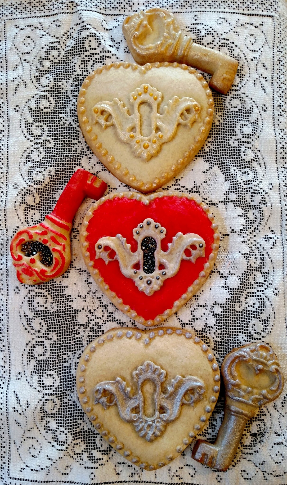Baking: Louis Vuitton Lock and Heart Silicone Mold