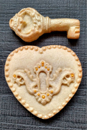 Heart Lock & Key Cookie Mold Set - Artesão Unique & Custom Cookie Molds