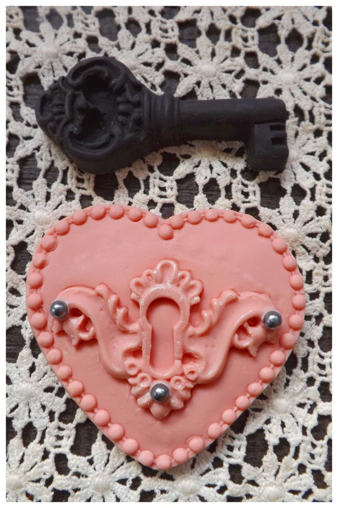 Heart Lock & Key Cookie Mold Set - Artesão Unique & Custom Cookie Molds
