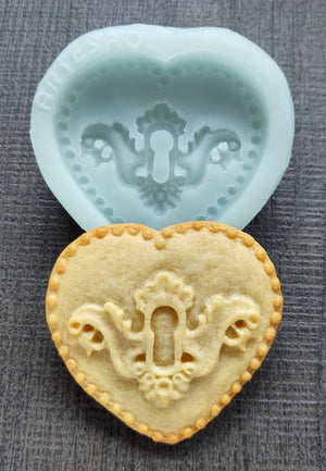 Heart Lock Silicone Cookie Mold