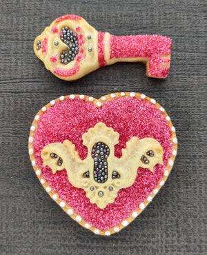 Heart Lock & Key Cookie Silicone Mold Set- SAVE $4