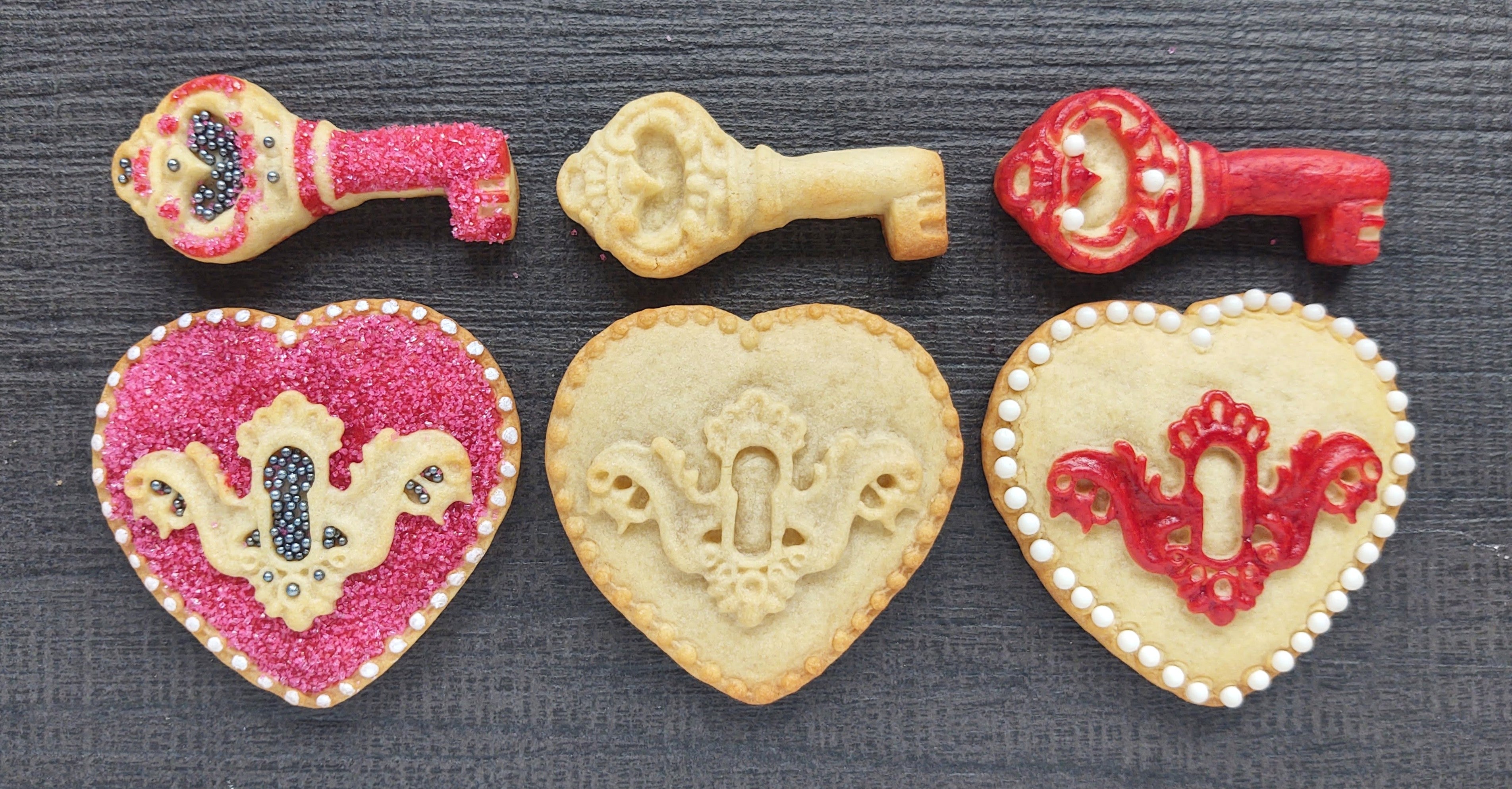 Heart Lock & Key Cookie Silicone Mold Set- SAVE $4