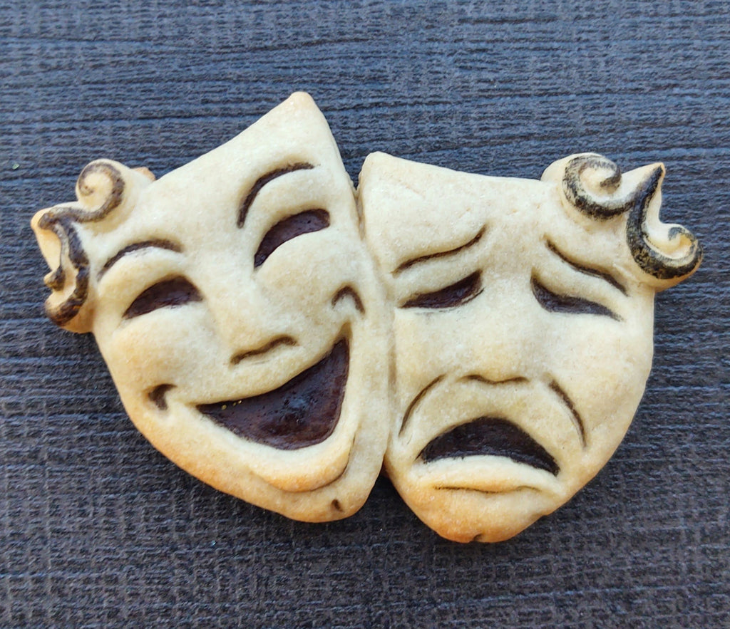 Comedy Tragedy Masks Give-Back Silicone Cookie Mold