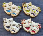 Comedy Tragedy Masks Give Back Silicone Cookie Mold