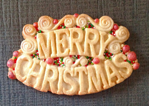 Merry Christmas Cookie Mold - Artesão Unique & Custom Cookie Molds