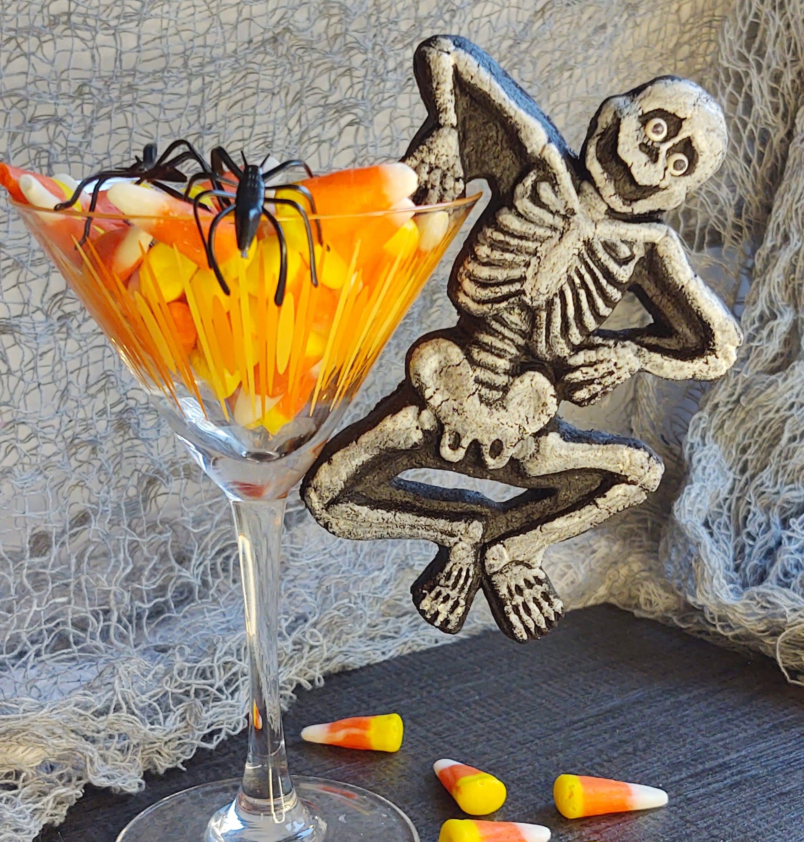 Skeleton Martini Glass